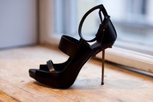 The latest shoe trend, pin heeled sandals