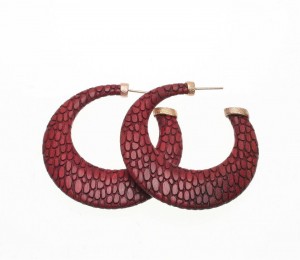 Dominique Cohen Bloodwood Champagne Textured Hoop Earrings