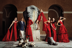 valentino with models