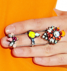 Shourouk Mila Silver-plated Swarovski Crystal Ring