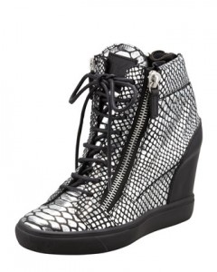 Giuseppe Zanotti Snake-Print High-Top Sneaker Giuseppe Zanotti Snake-Print High-Top Sneaker