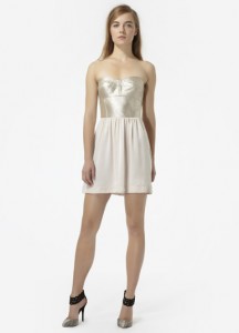Rebecca Taylor Lil Bit Leather Strapless Dress Rebecca Taylor Lil Bit Leather Strapless Dress