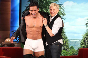 mario lopez shirtless ellen degeneres show underwear undies bulge
