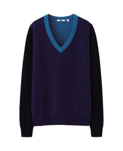Uniqlo V Neck Sweater Colorblock