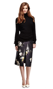 Ellery Vreeland Floral-Print Cotton-Blend Skirt