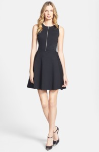 MICHAEL Michael Kors Zip Front Fit and Flare Dress