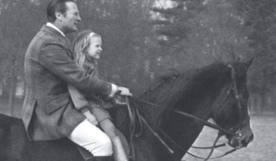 India Hicks with her late father, David