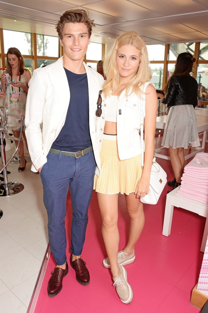 Pixie Lott at Wimbledon, with Oliver Cheshire