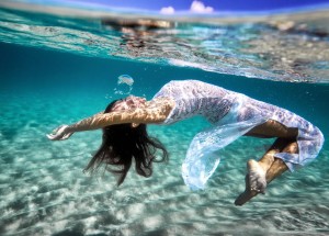Miguelina x Oceana capsule collection shot by underwater photographer Jeff Hornbaker