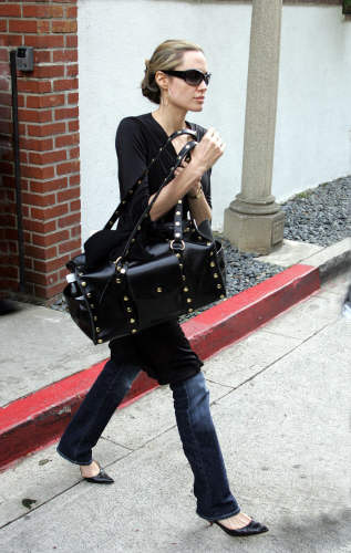Angelina Jolie carries the Hammitt Bel Air duffle
